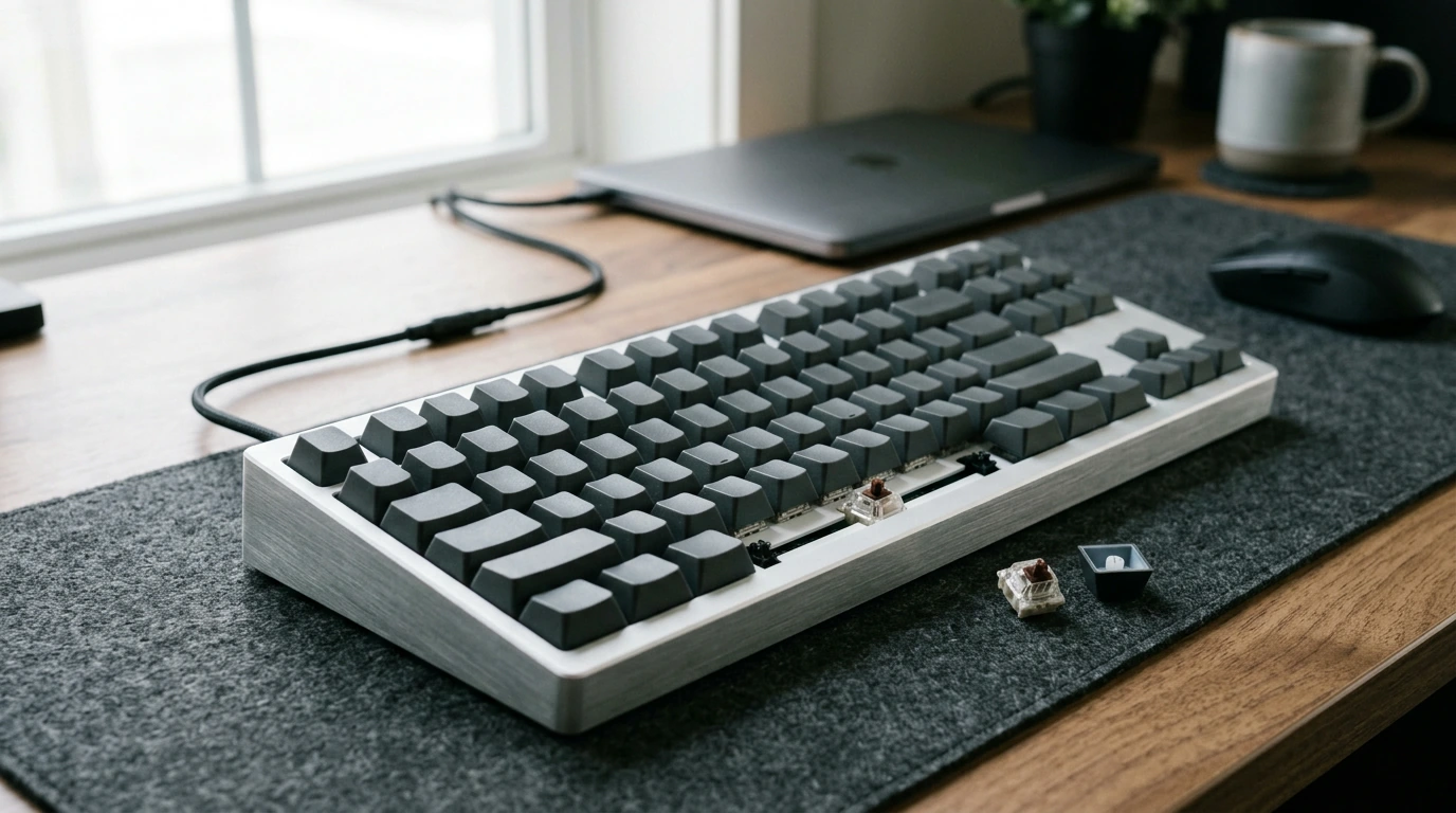 75% Aluminum Hot-Swap Gaming Keyboard: Wireless/Wired