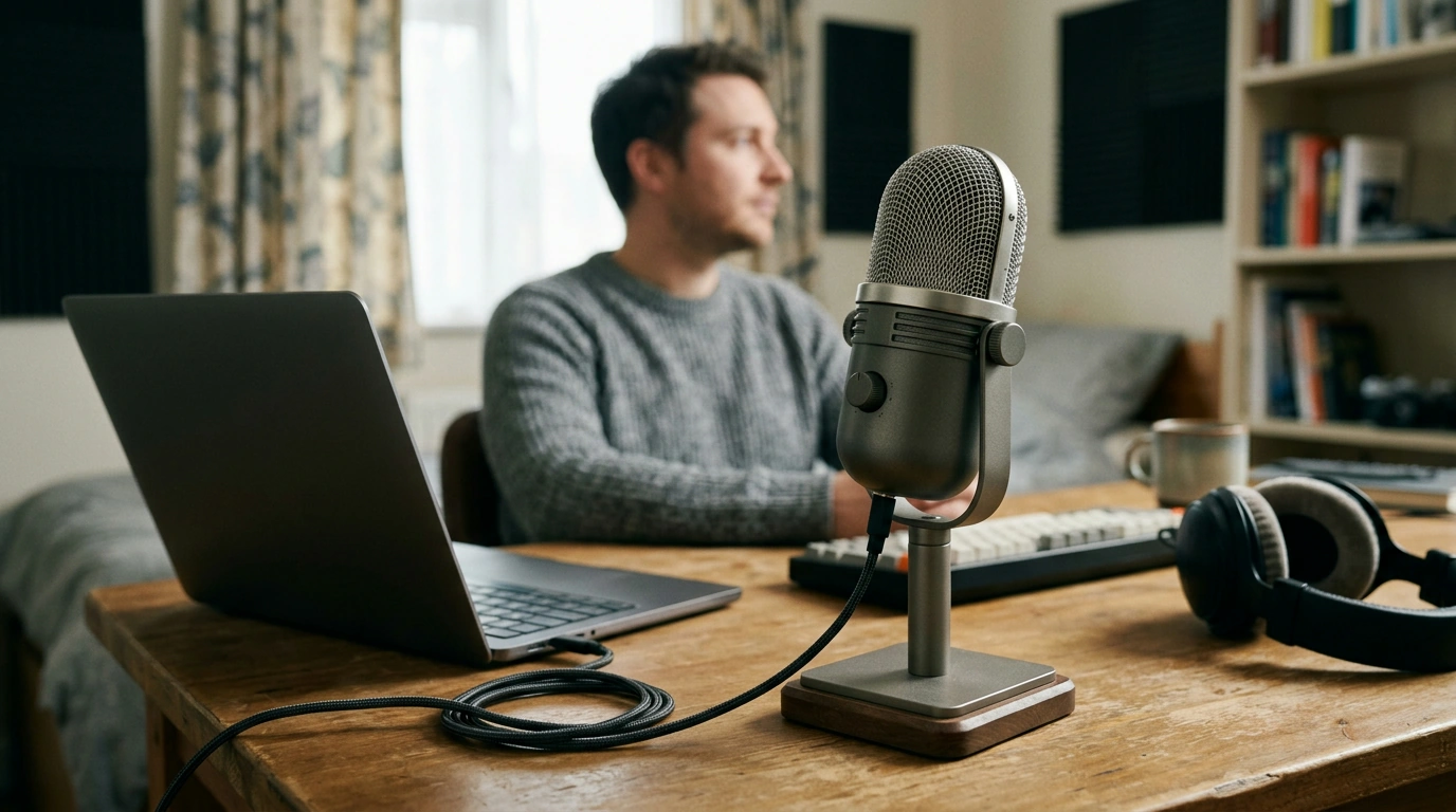 Vintage USB Condenser Mic for Streaming & Desktop Audio